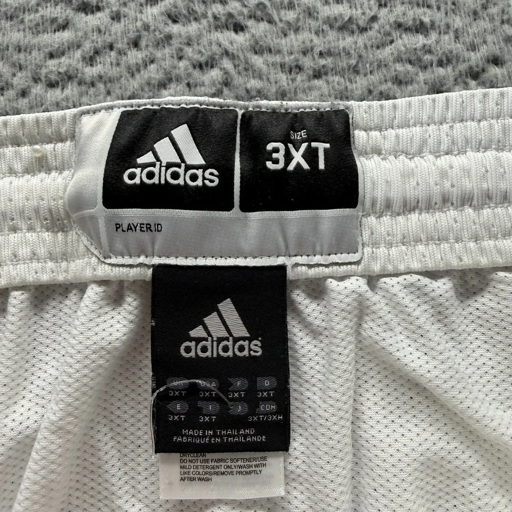 Vintage Adidas‎ Shorts Mens 3XT White Athletic Performance Basketball Activewear